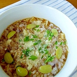 簡単美味しい☆トマトとお豆の雑穀リゾット♪